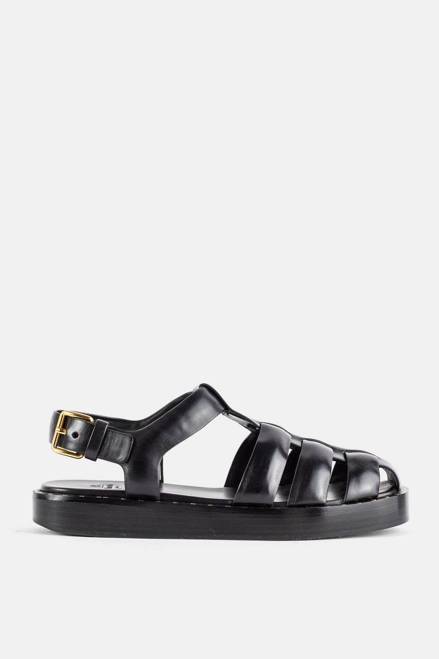 Church'S Polished binder leather sandal in black