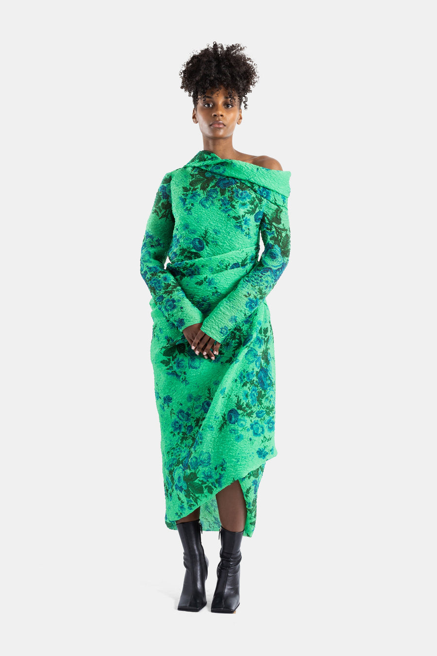 Erdem Linen midi dress in green