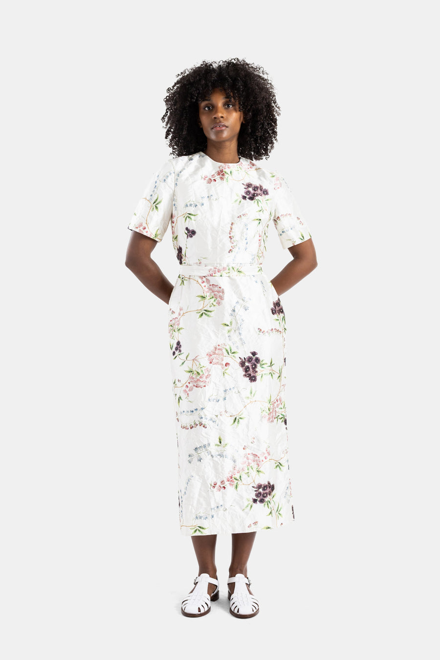 Erdem Satin dress in white