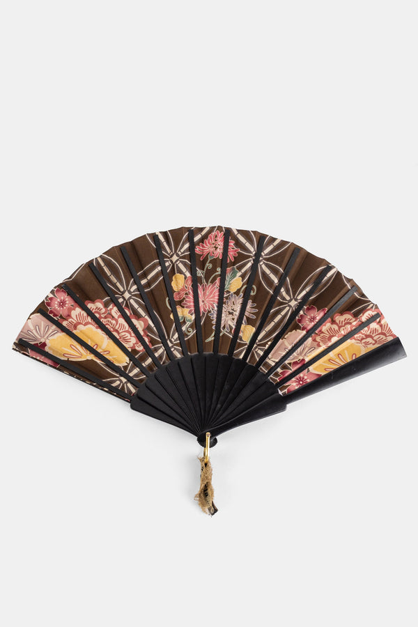 The House Of Lyria Cotton fan in brown