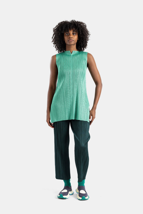 Pleats Please Issey Miyake trousers in green