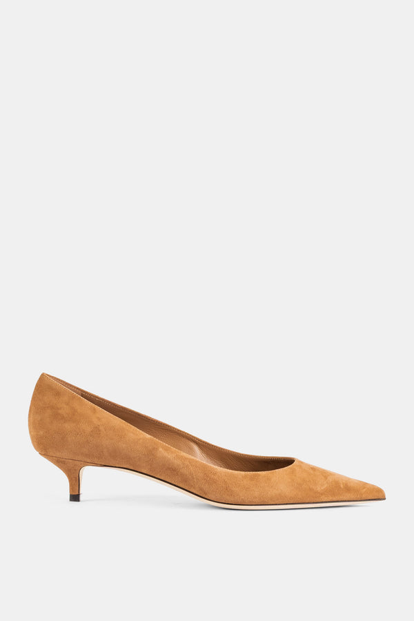 Jimmy Choo Goatskin suede pump in caramel