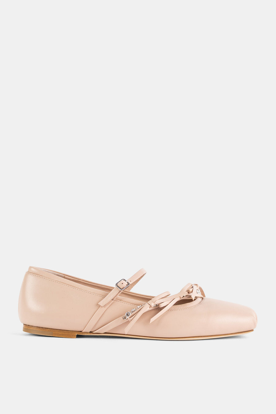 Jimmy Choo Grained nappa leather ballet flat in pink