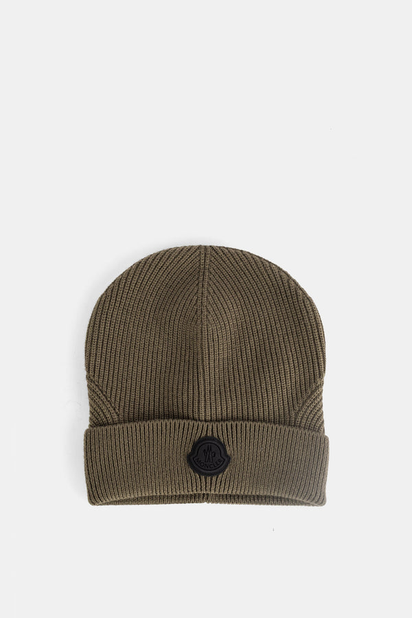 Moncler 3B00049M1131 Wool beanie in khaki