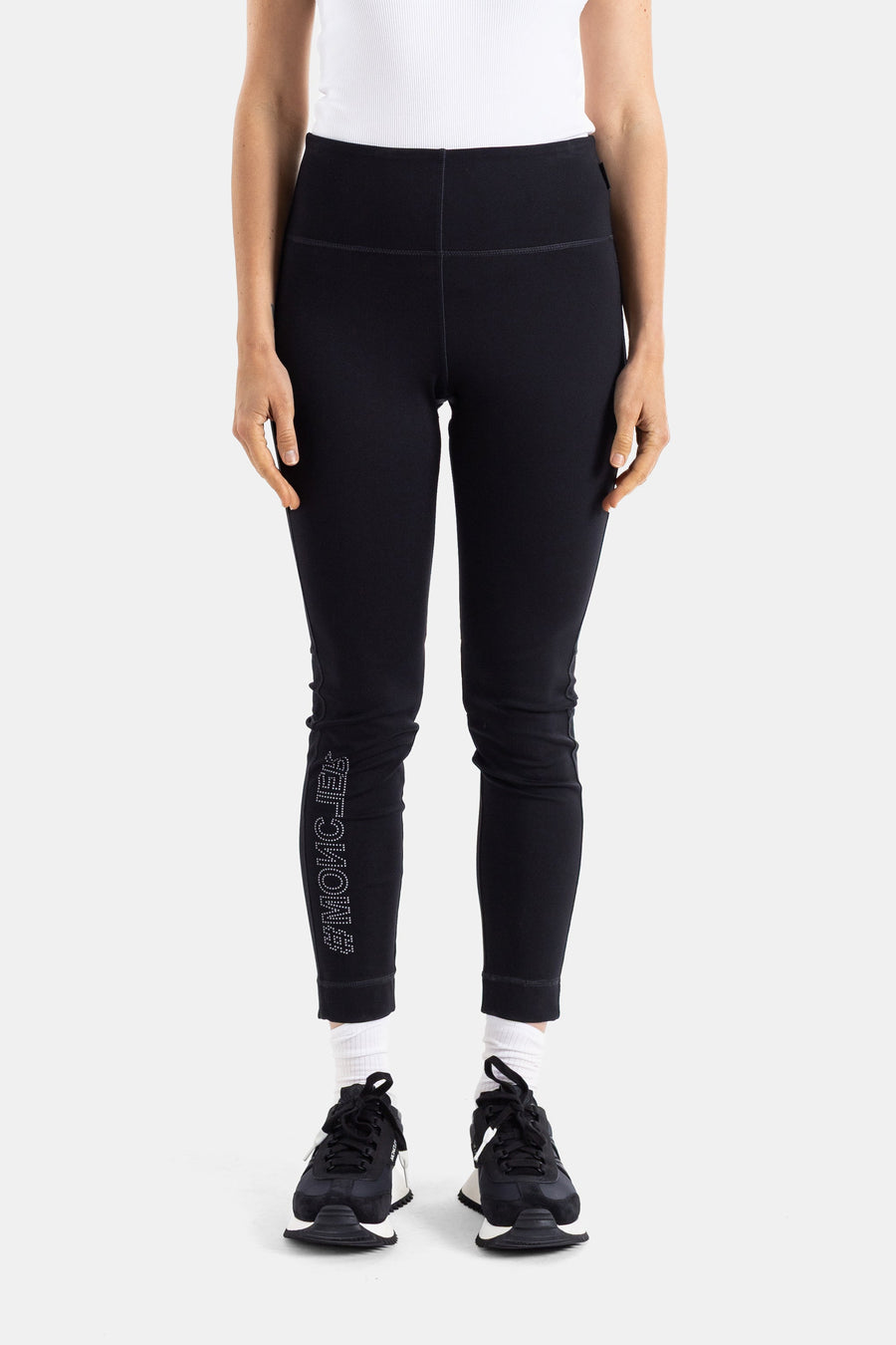 Moncler Technical knit leggings in black