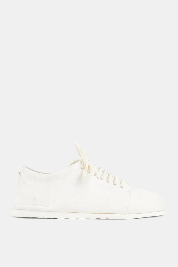 Marsell Long-hair leather flat in white