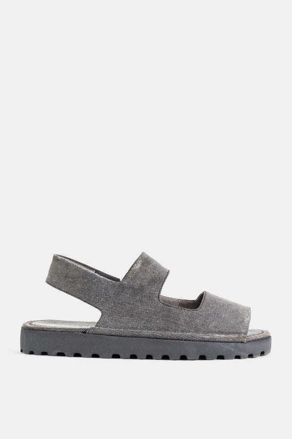 Marsell Cotton denim canvas sandal in gray