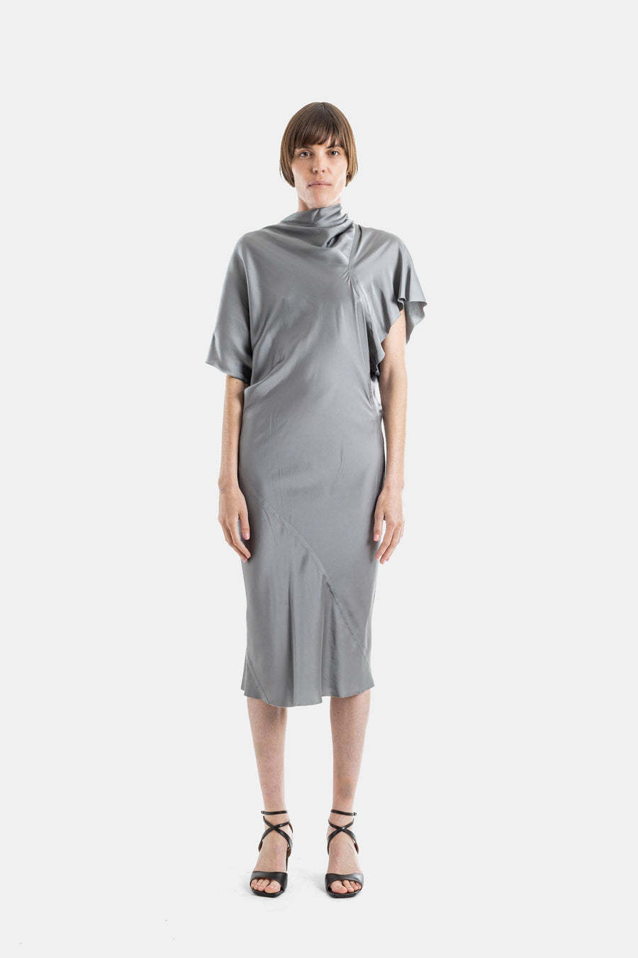 Rick Owens Satin dress in gray
