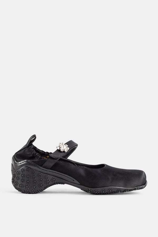 Simone Rocha Satin upper sandal in black