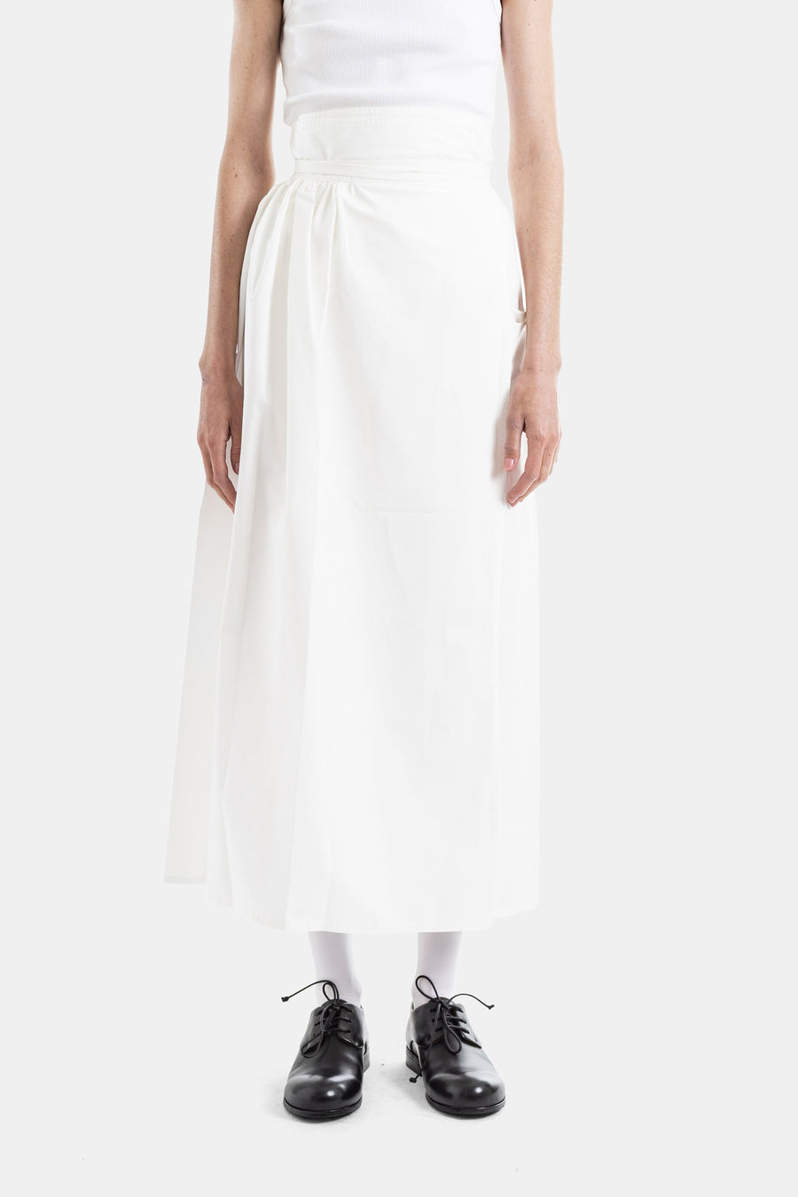 Sofie D'Hoore Cotton poplin skirt in white