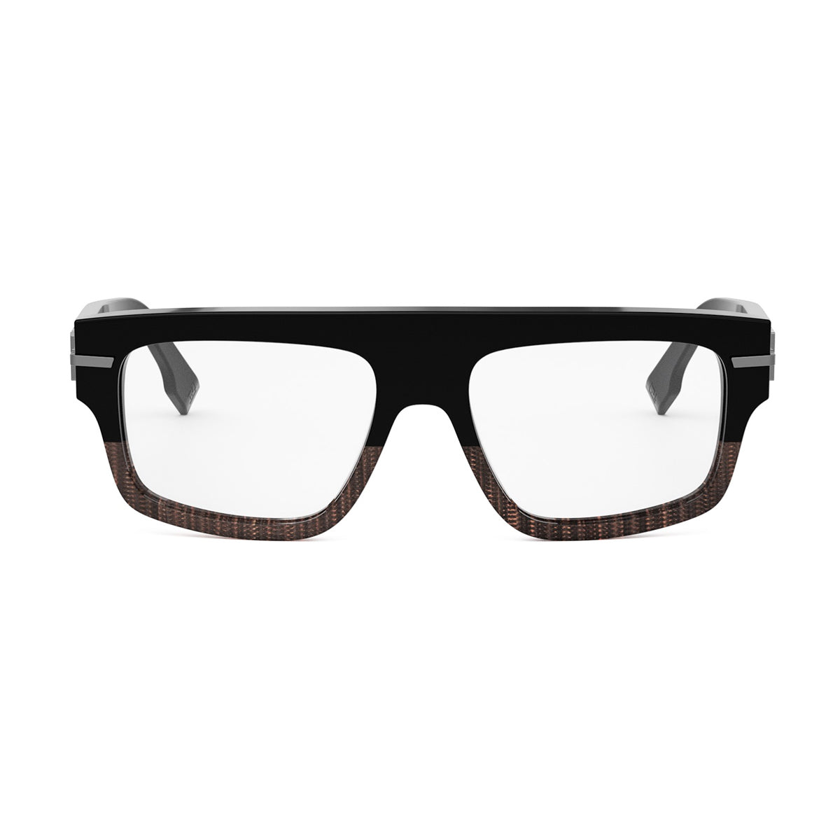 FE50062I Fendi Fendigraphy 005 Nero-Marrone Acetate Occhiali Da Vista