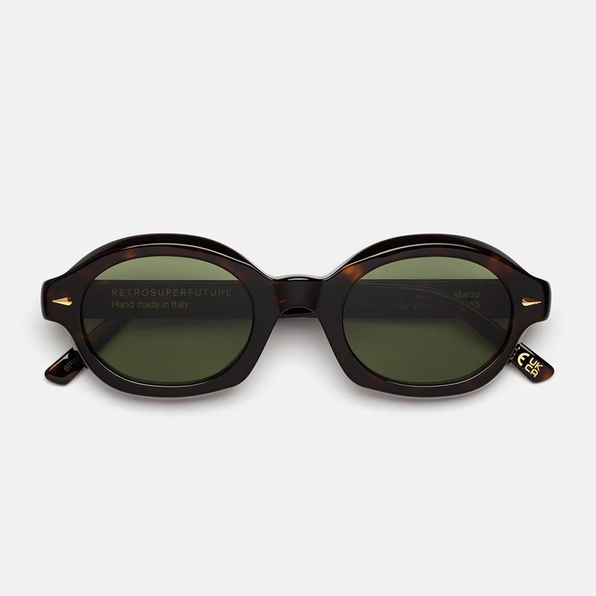 Retrosuperfuture MARZO 3627- Green Havana Marrone Acetate Occhiali Da Sole