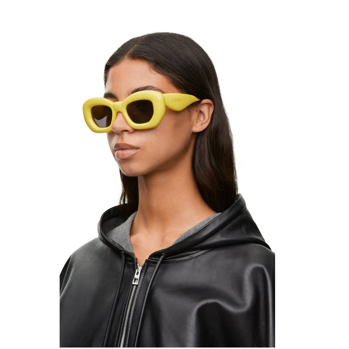 LW40117I INFLATED 39a yellow Giallo Nylon Occhiali Sole