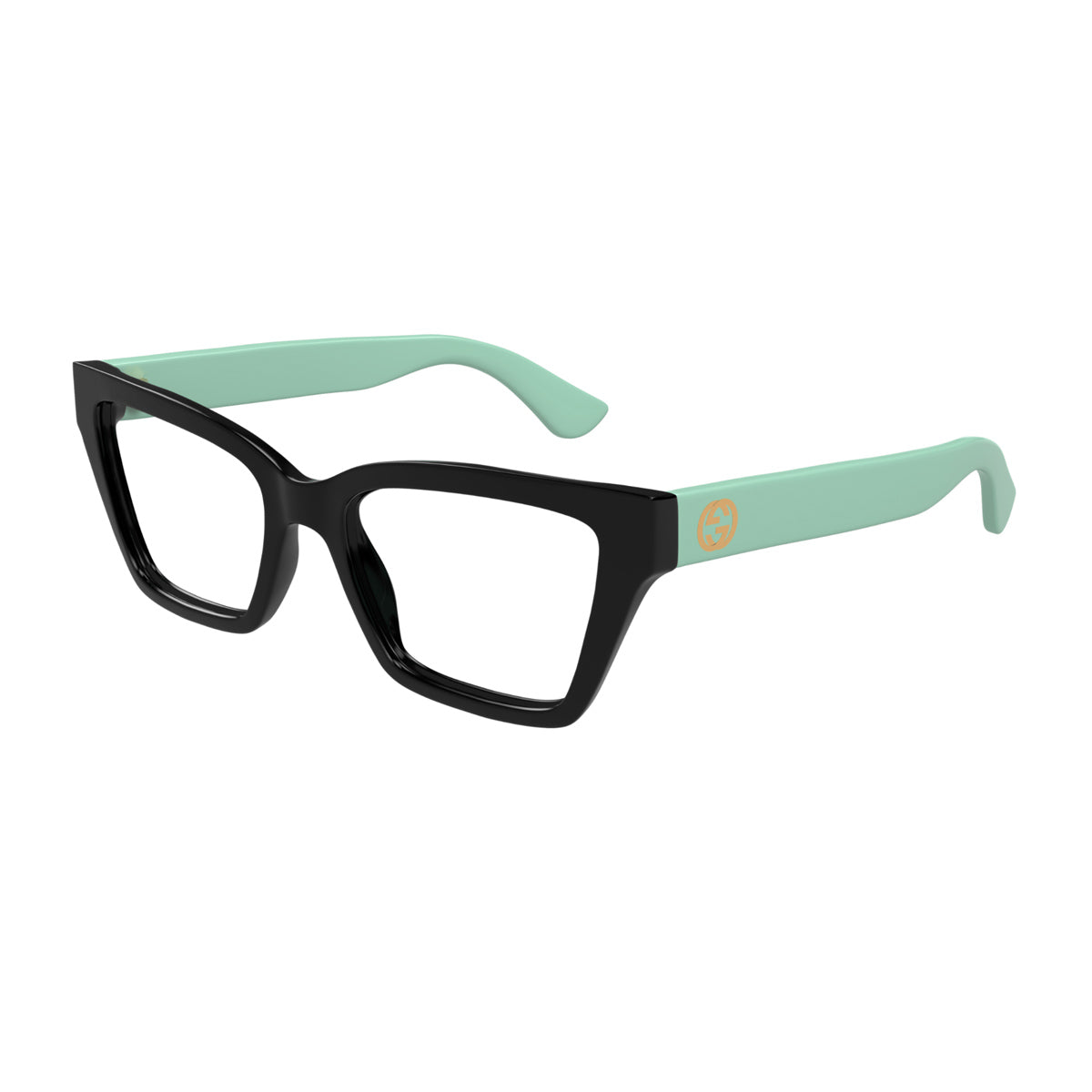 Gucci GG1715O Linea GG LOGO 004 Black Green Nero Acetate Occhiali Da Vista