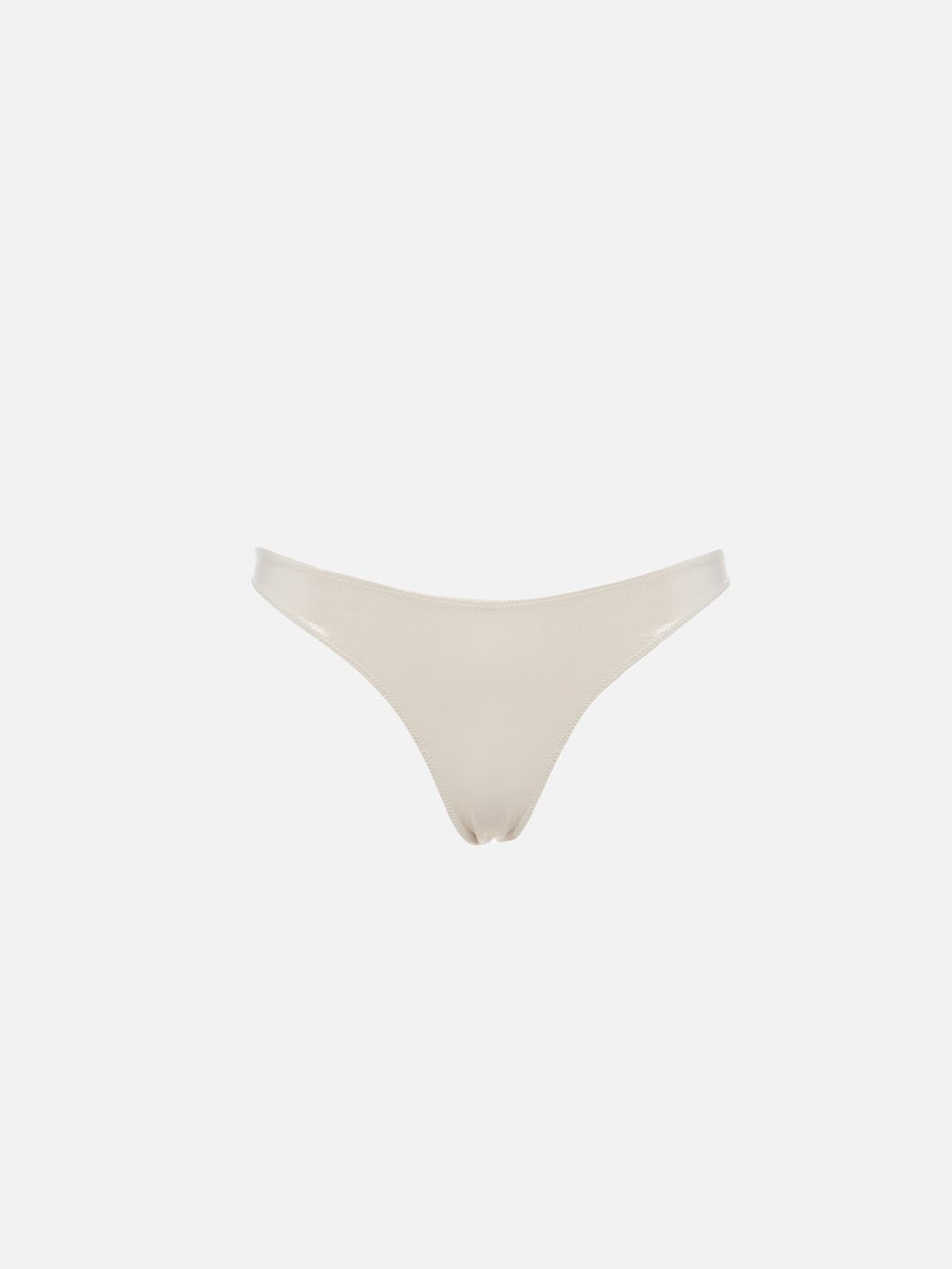 Naomi Gold Foil Effect Cheeky Swim Briefs White Bottom