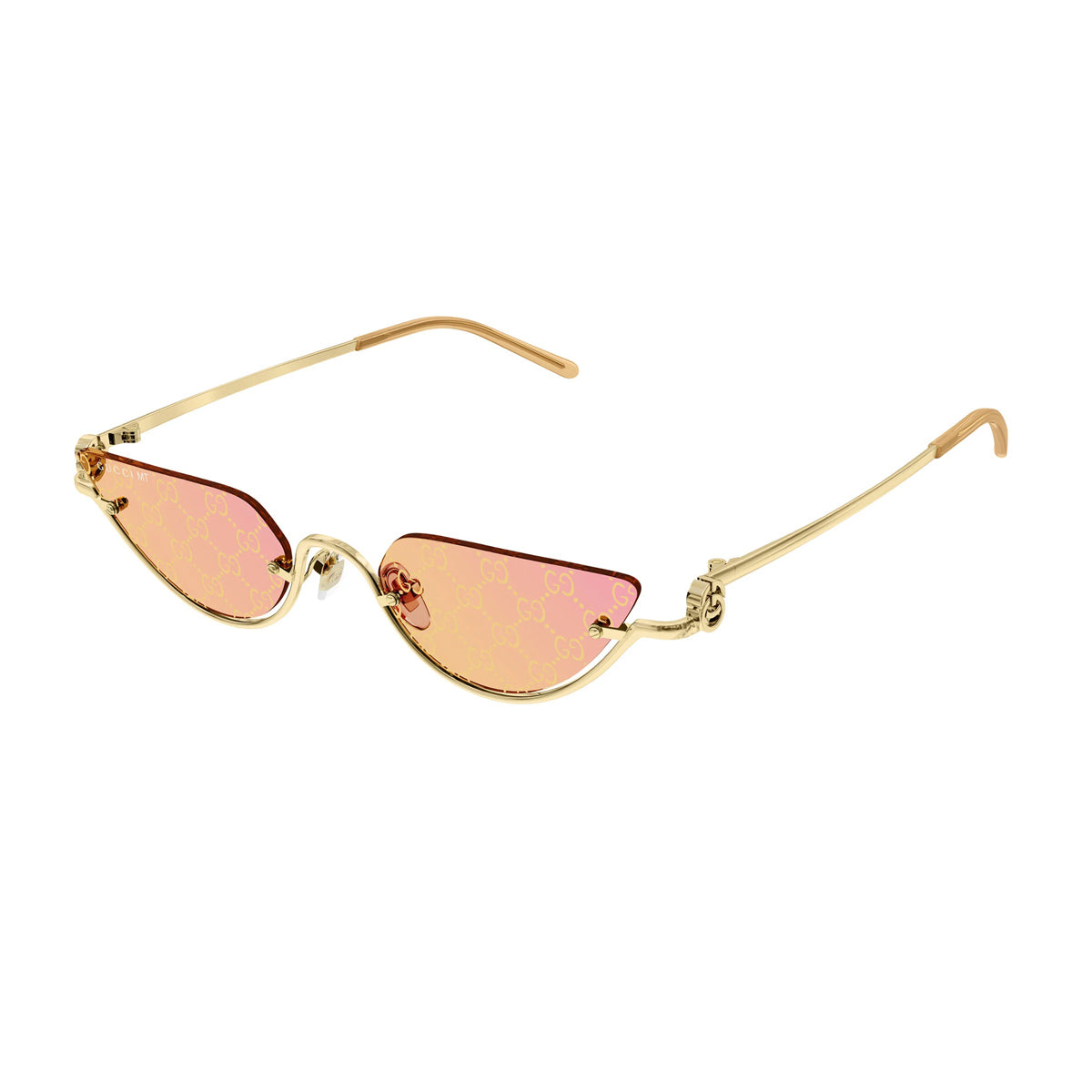 GG1603S LINEA GG LOGO 004 Gold Yellow Oro Metal Occhiali Sole