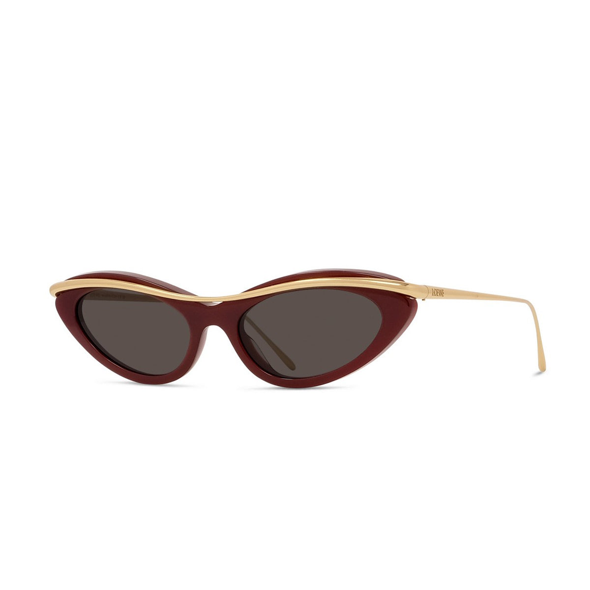 Loewe LW40166I Signature 66a Bordeaux Oro Rosso Acetate/metal Occhiali Da Sole