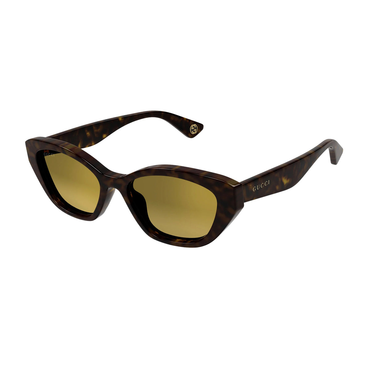 GG1638S LINEA LETTERING 002 havana gold Marrone Recycled Acetate Occhiali Sole