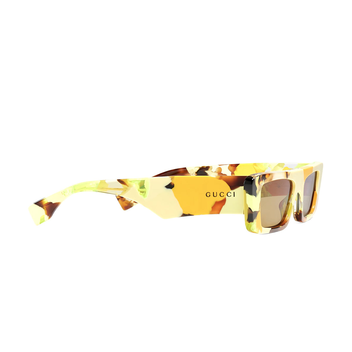 GG1625S Linea Lettering 001 Giallo Recycled Acetate Occhiali Sole