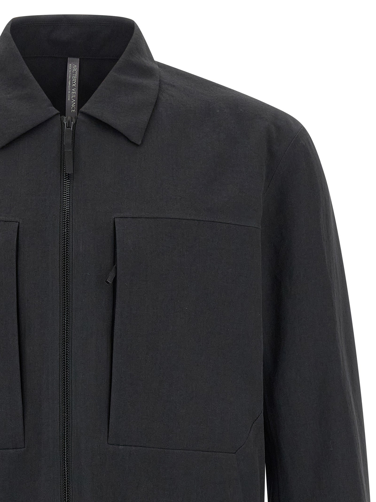 Mionn overshirt Black Polyester Shirt, Blouse