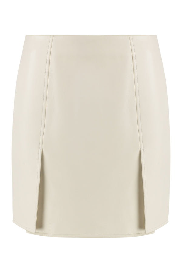 Mini Skirt Ovine Leather White
