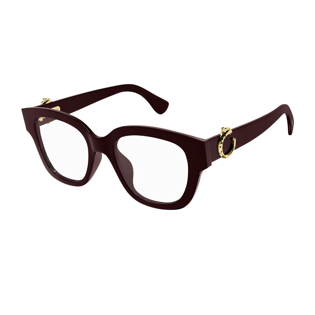 Cartier CT0566O Panthère C de 007 Red Transparent Rosso Acetate Occhiali Da Vista