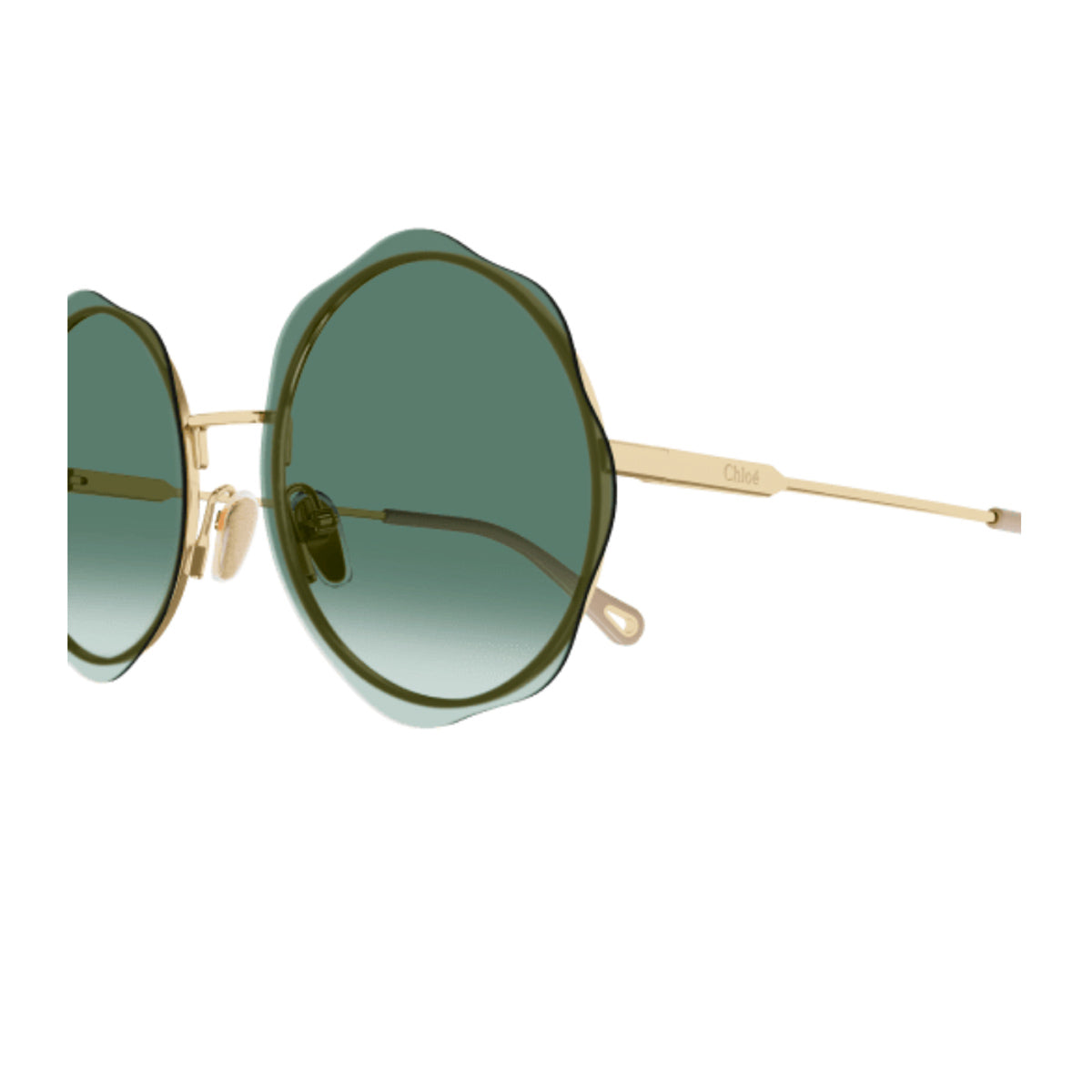 Chloé CH0202S Linea 002 Gold Green Oro Metal Occhiali Da Sole
