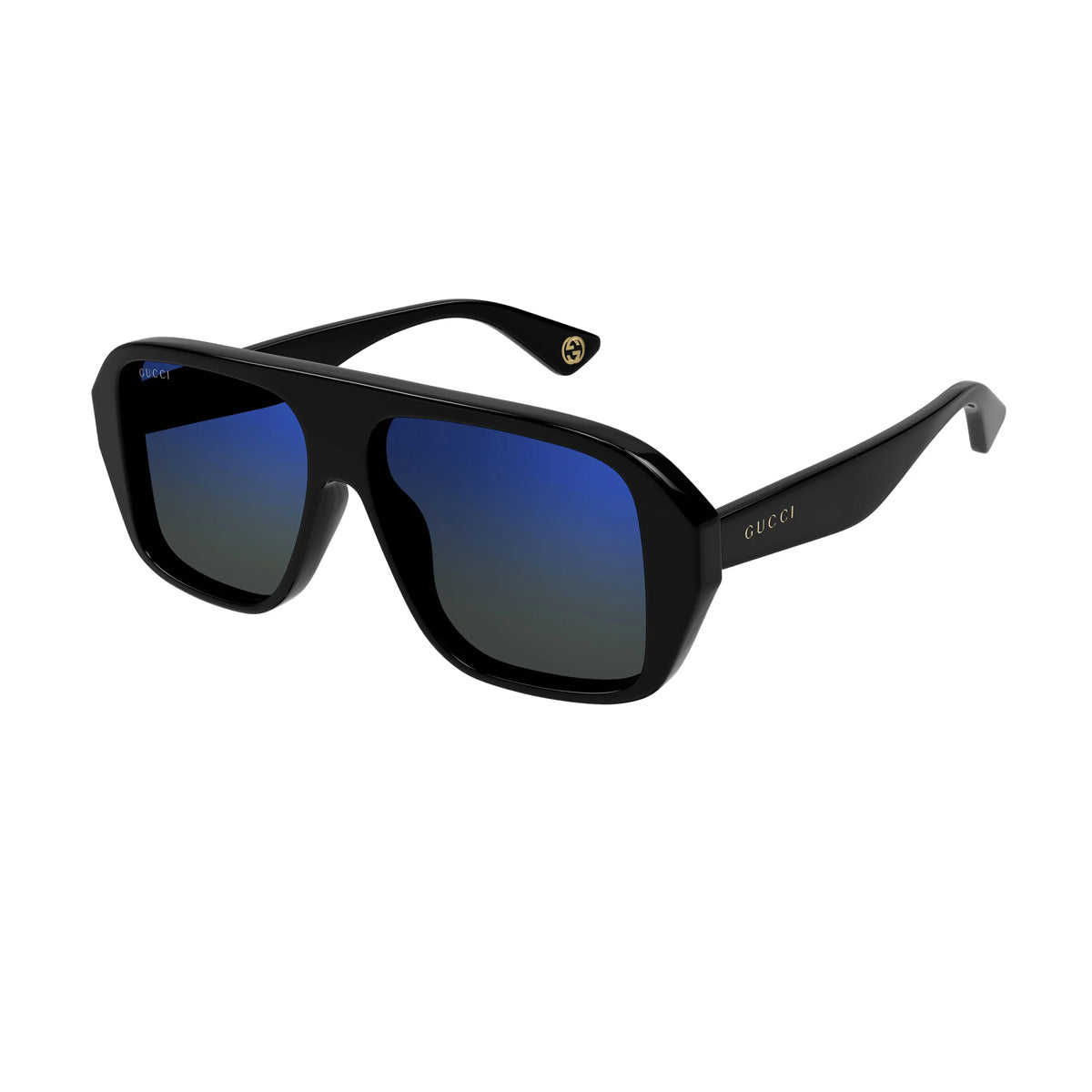 GG1615S LINEA LETTERING 001 black blue Nero Recycled Acetate Occhiali Sole