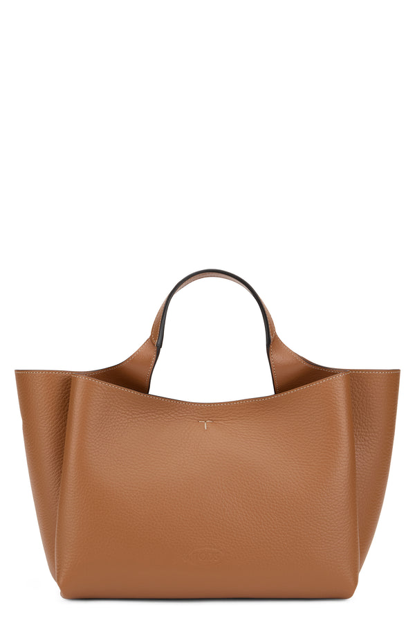 Leather Tote Bag Brown Calfskin