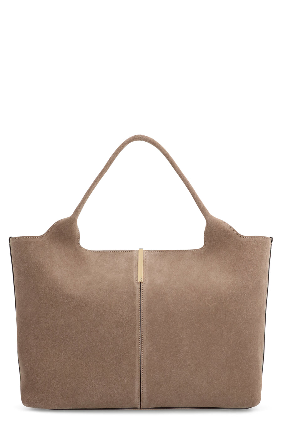 Shopping Bag Suede Calfskin Light Chalk Tote