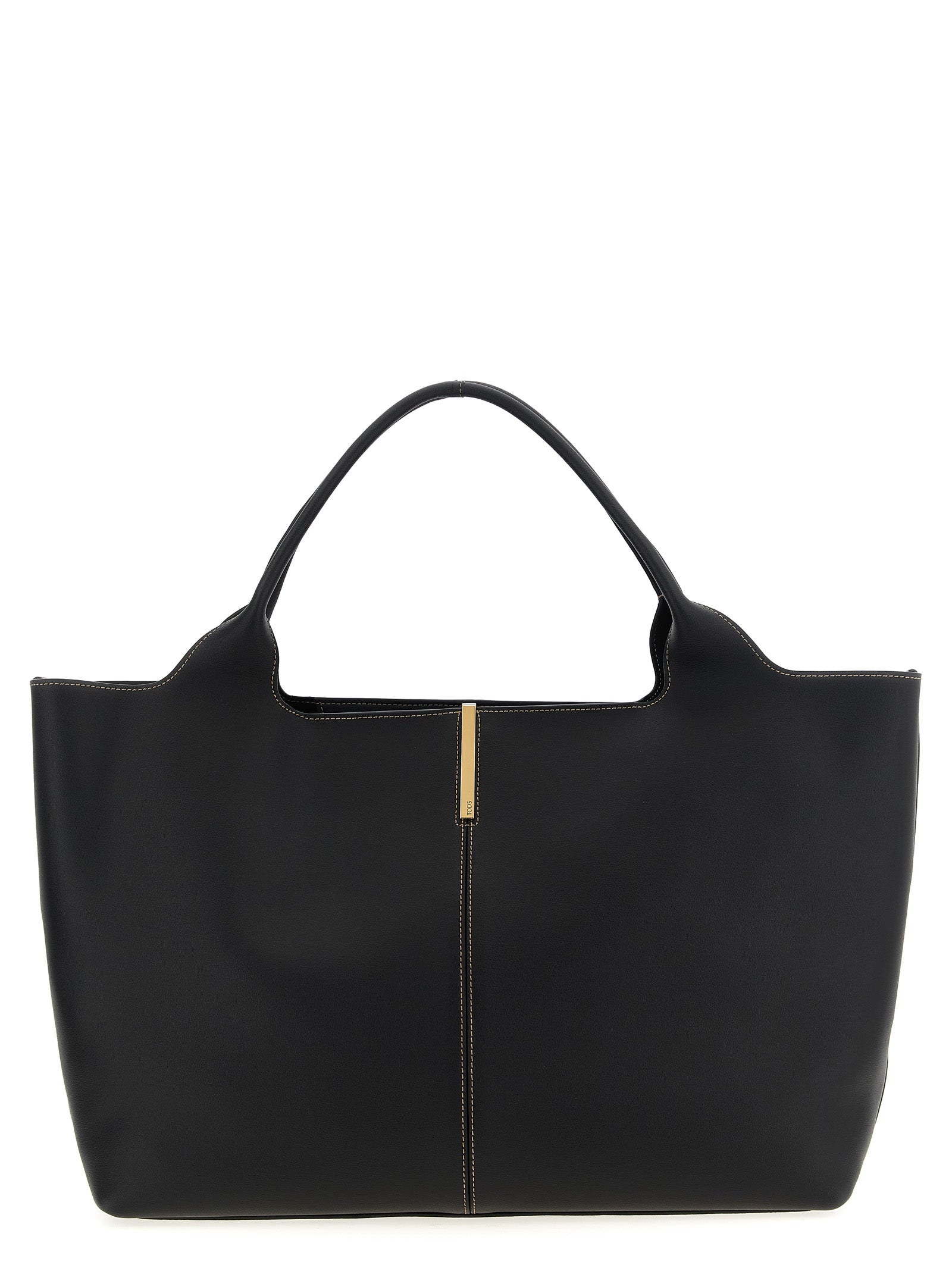 Medium EBR shopping bag Black Calfskin Leather (bos Taurus) Tote