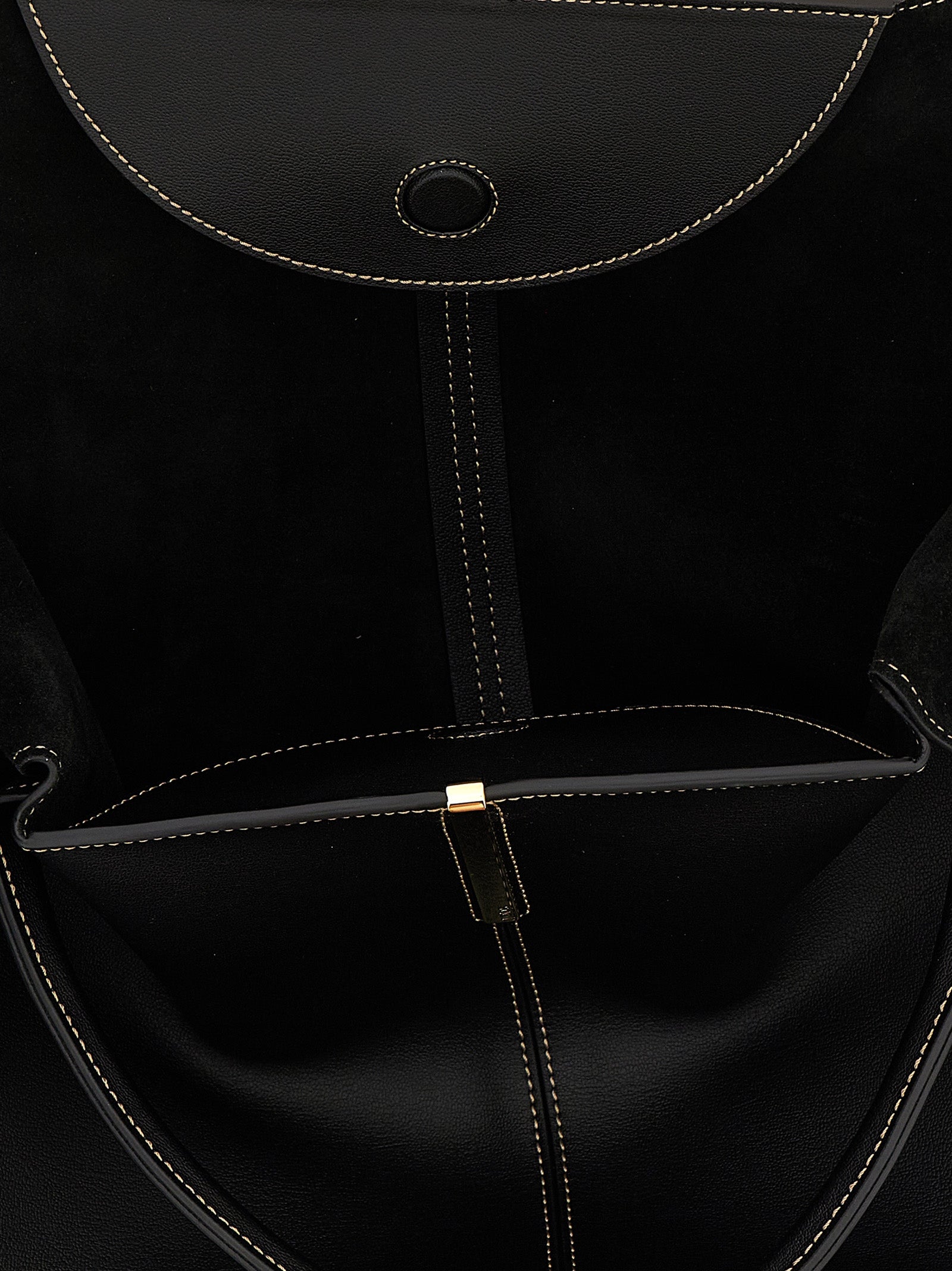 Medium EBR shopping bag Black Calfskin Leather (bos Taurus) Tote