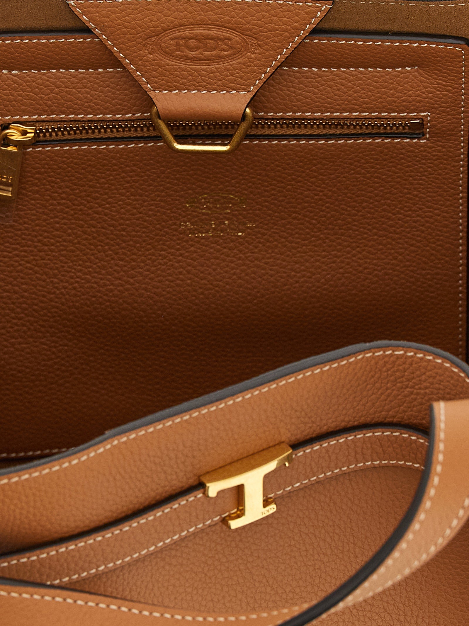 Small Tim shopping bag Brown Calfskin Leather (bos Taurus) Tote