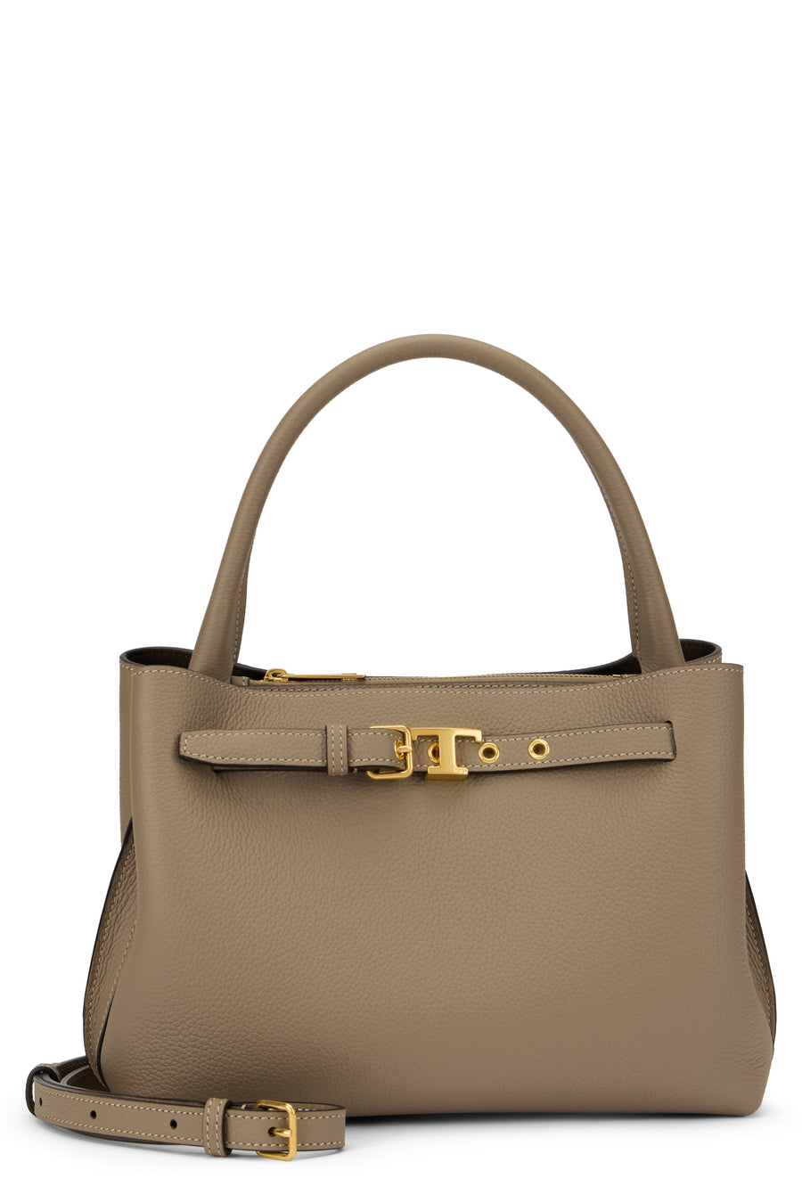 Mini Handheld Calfskin Bag — Light Clay Leather Handbags