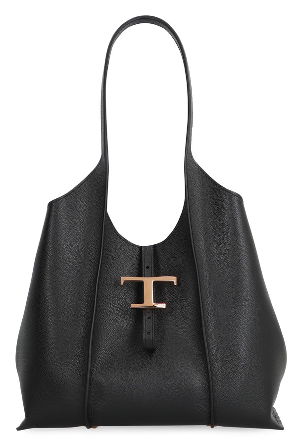 Leather Tote T Timeless Black Calf Bags