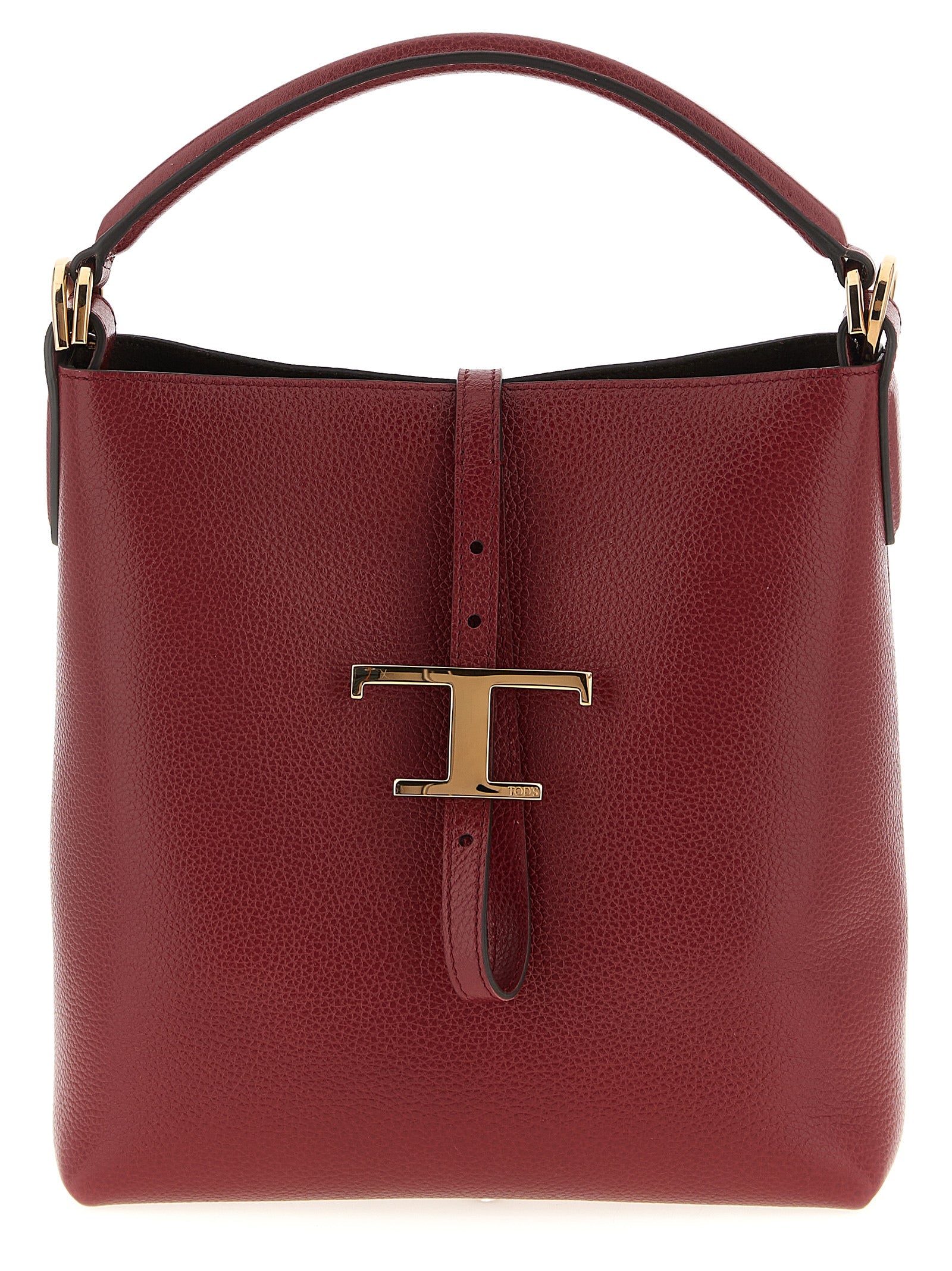 T Timeless mini bucket bag Bordeaux Calfskin Leather (bos Taurus) Hand