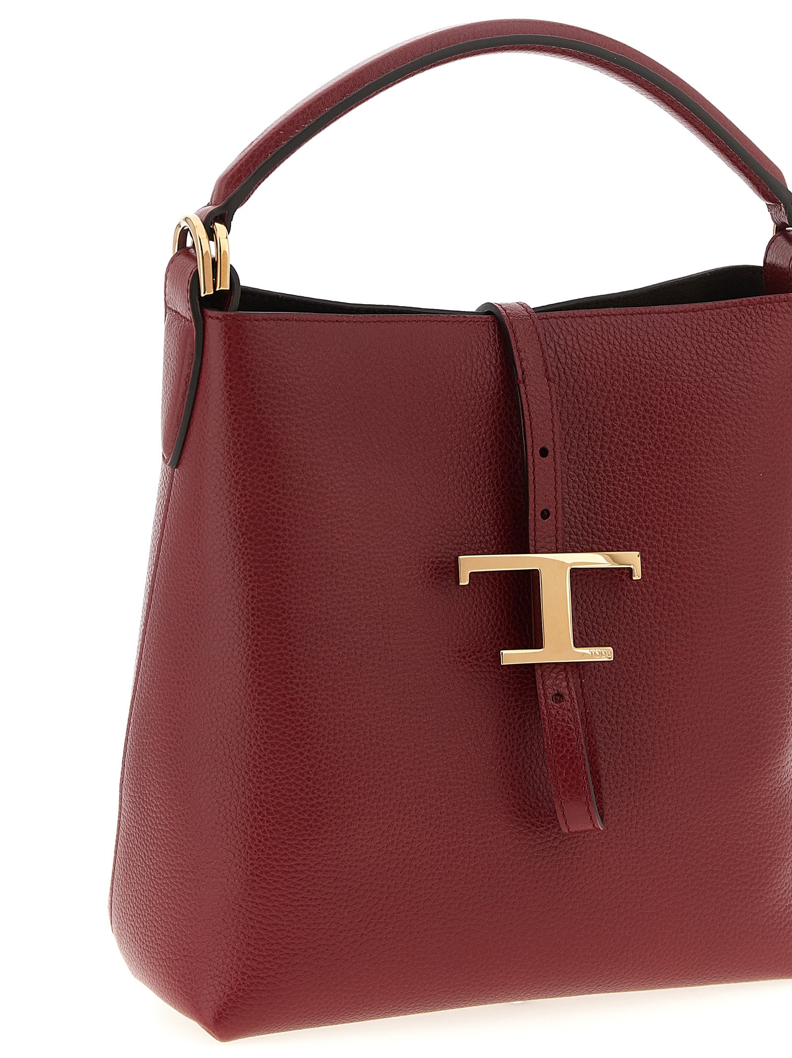 T Timeless mini bucket bag Bordeaux Calfskin Leather (bos Taurus) Hand