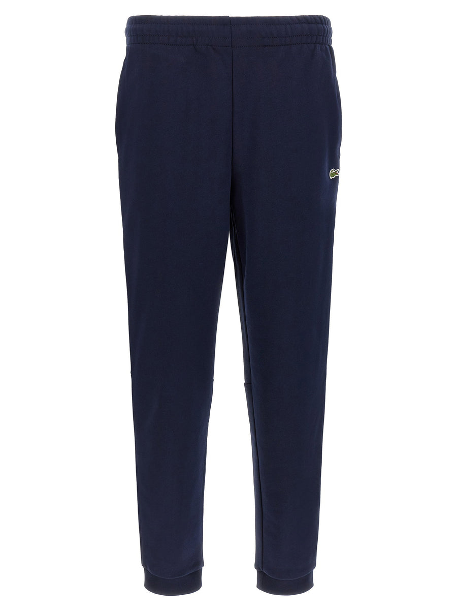 Lacoste Logo-Embroidered Cotton Joggers — Navy