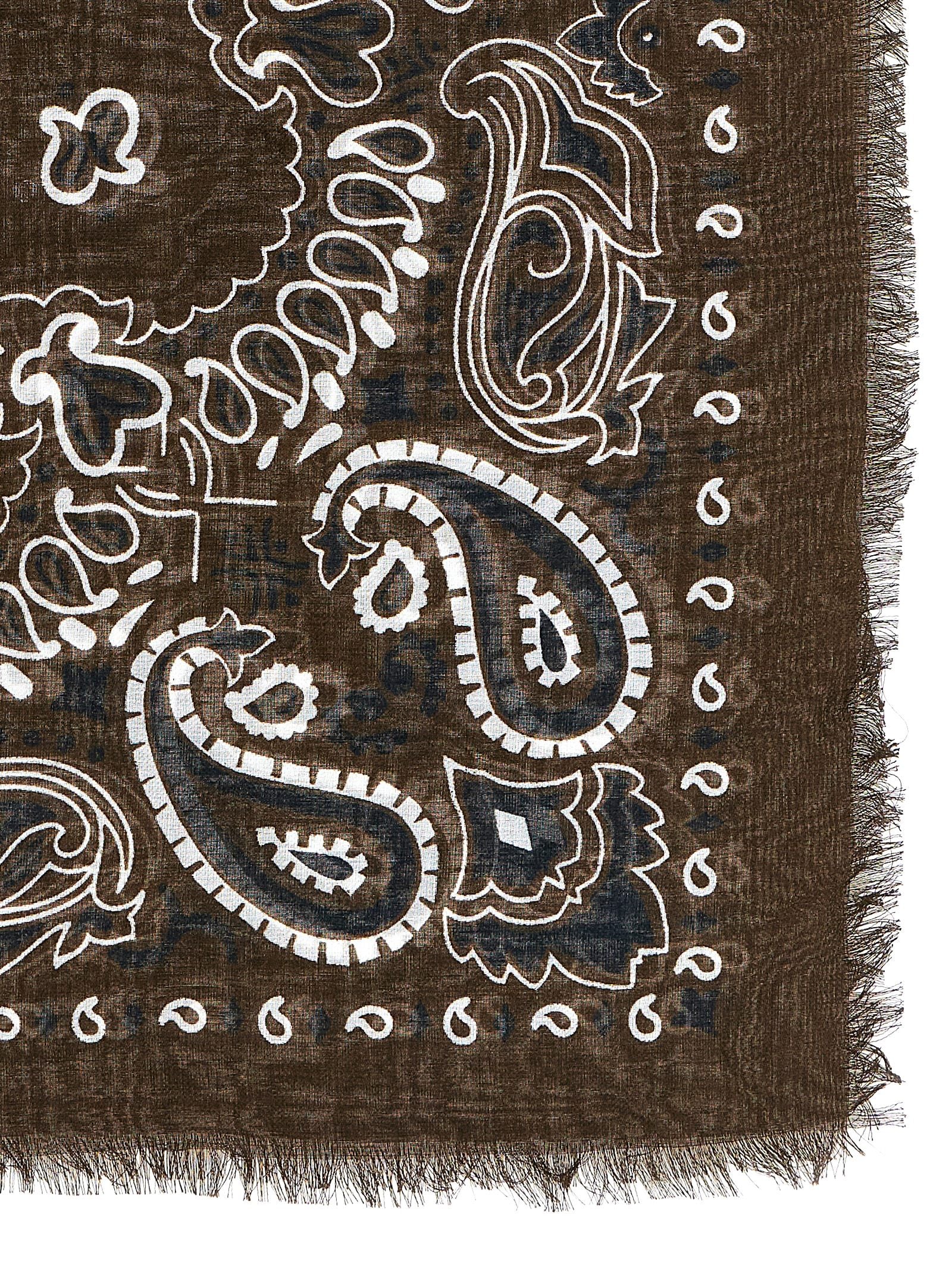 Bandana Scarf Brown Modal Cachemire Scarves, Foulards