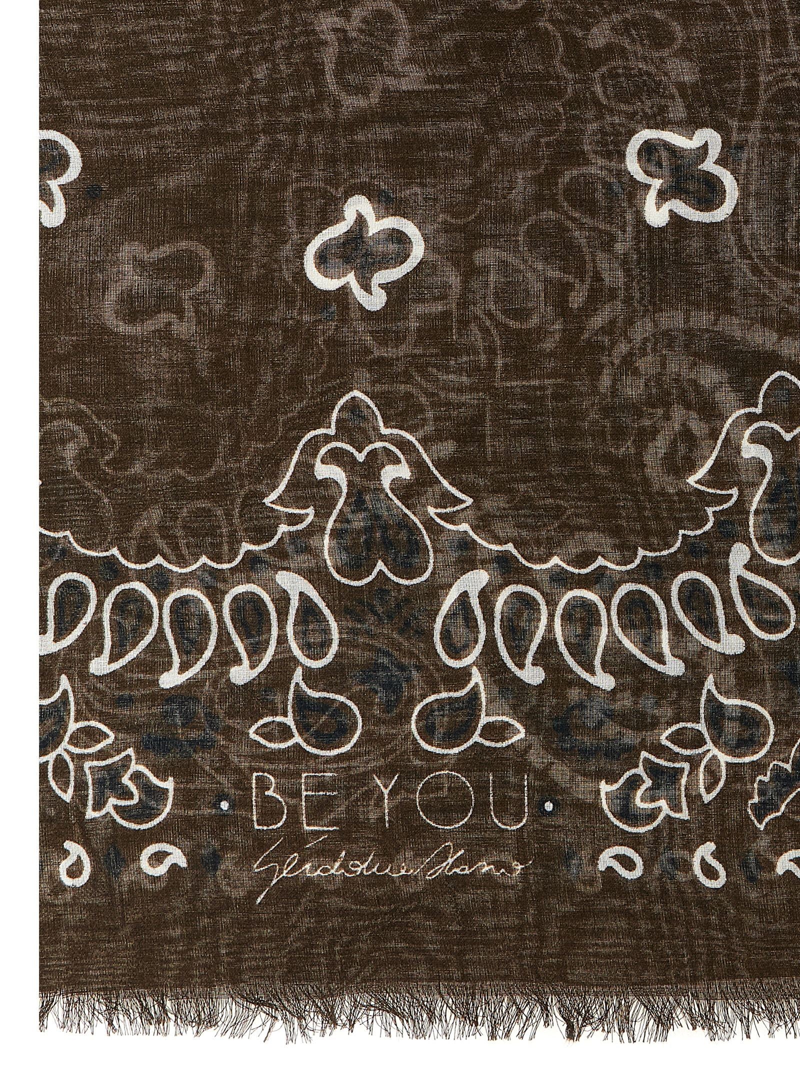 Bandana Scarf Brown Modal Cachemire Scarves, Foulards
