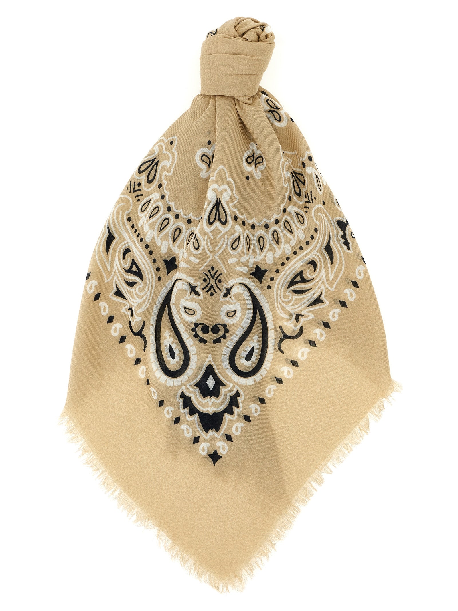 Bandana Stole Beige Modal Cachemire Scarves, Foulards