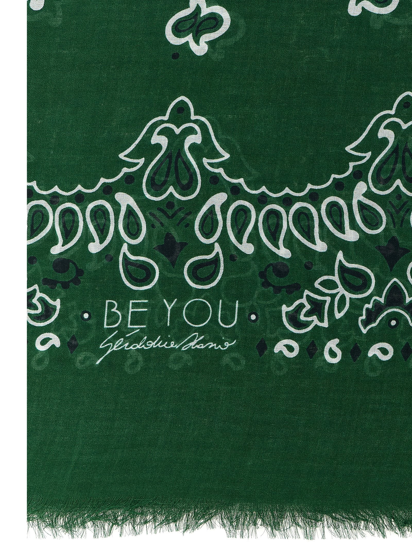 Bandana Stole Green Modal Cachemire Scarves, Foulards