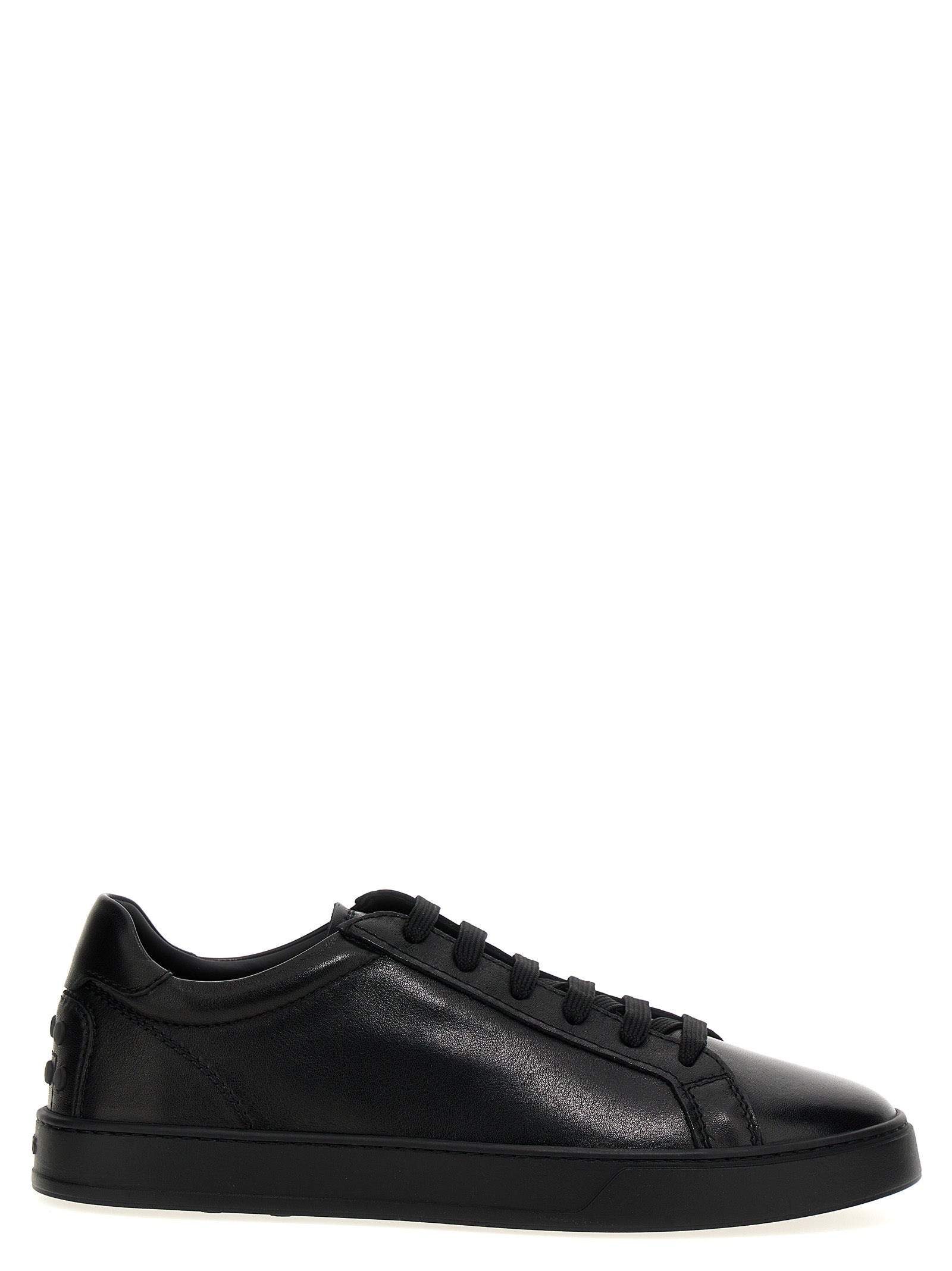 Leather sneakers Black Calfskin (bos Taurus)
