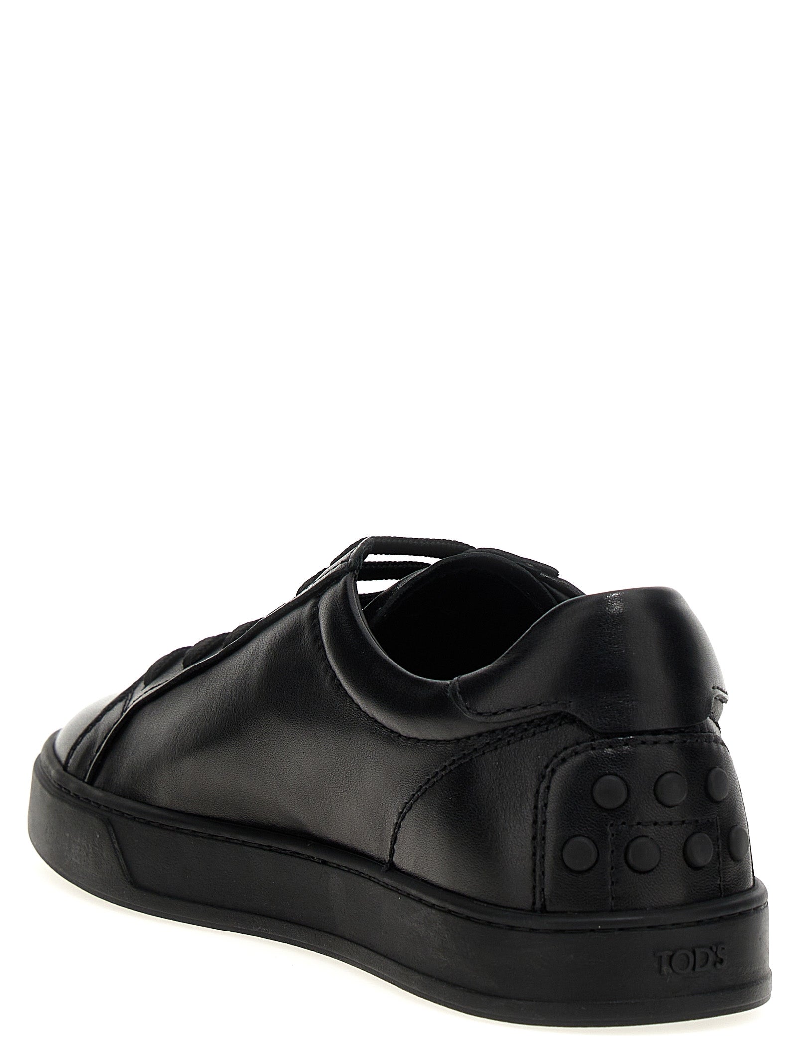 Leather sneakers Black Calfskin (bos Taurus)