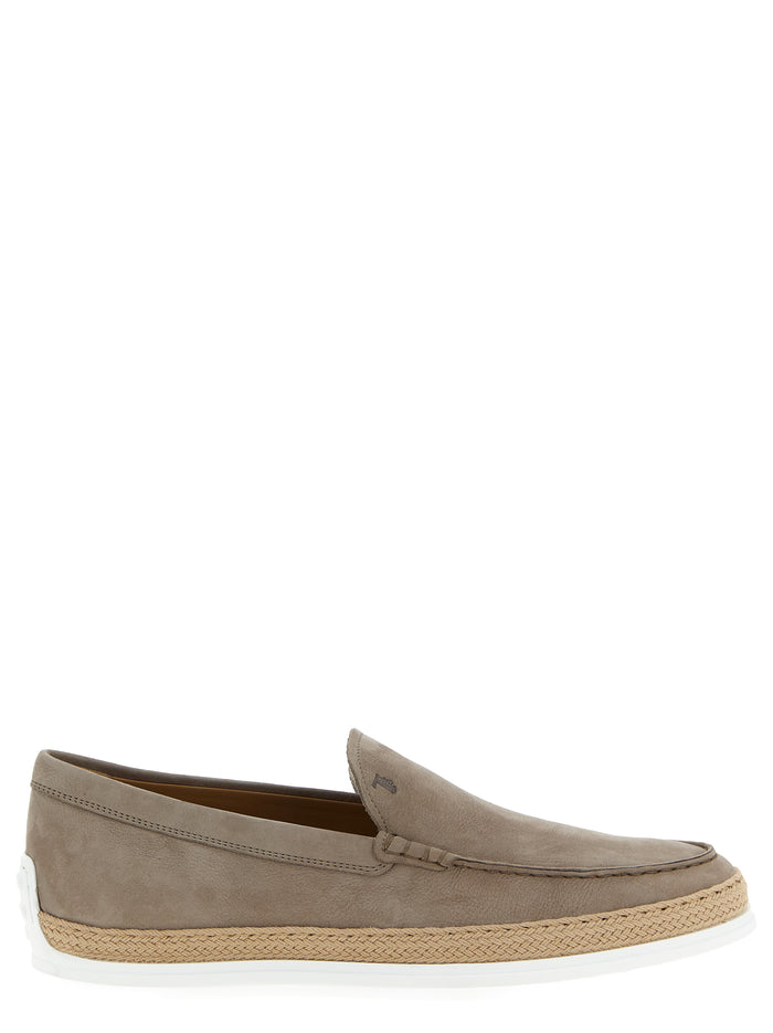 Pantofola loafers Beige Calfskin Leather (bos Taurus)