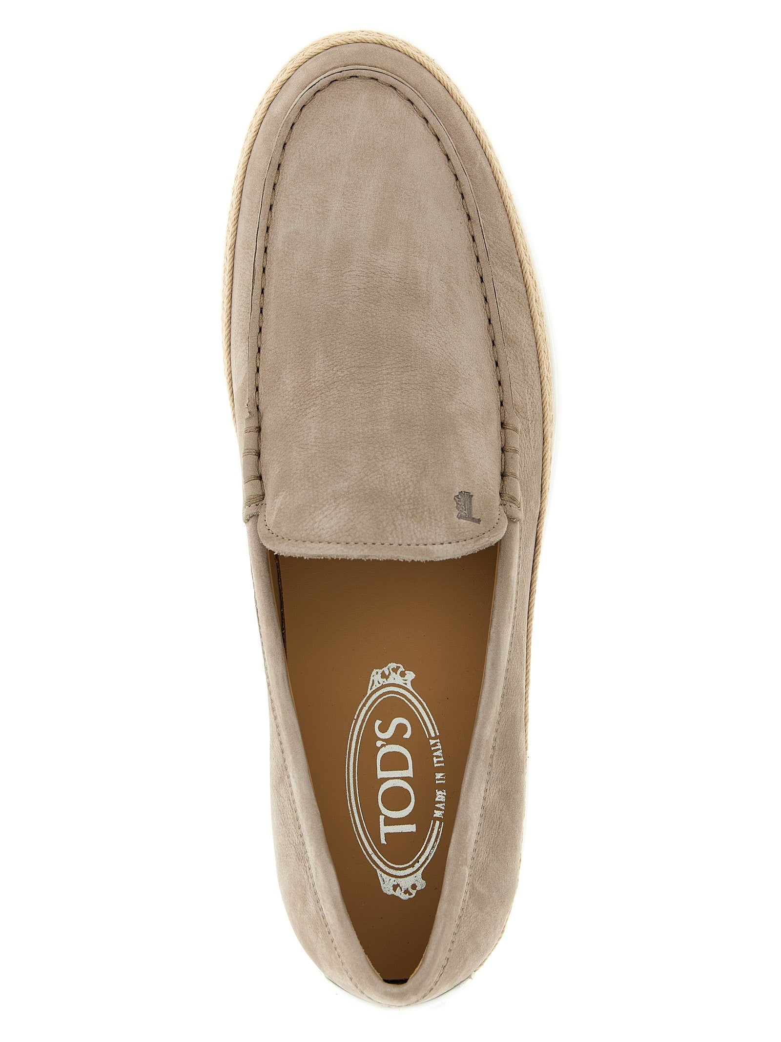 Pantofola loafers Beige Calfskin Leather (bos Taurus)