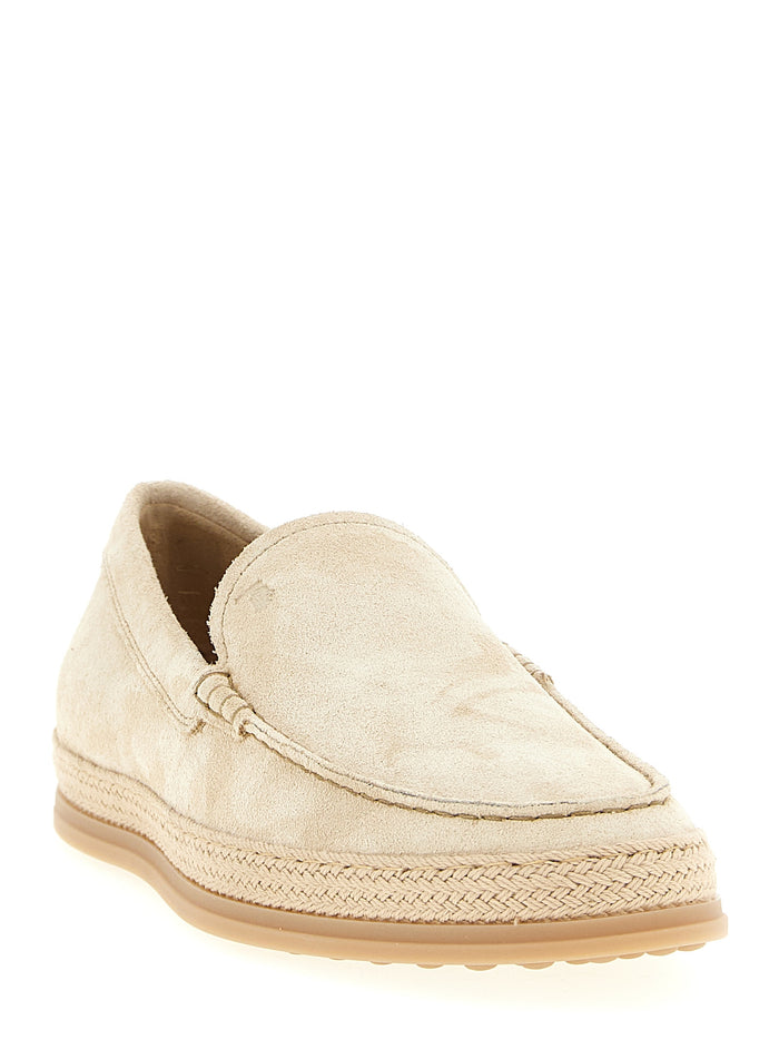 Pantofola loafers Beige Calfskin Leather (bos Taurus)