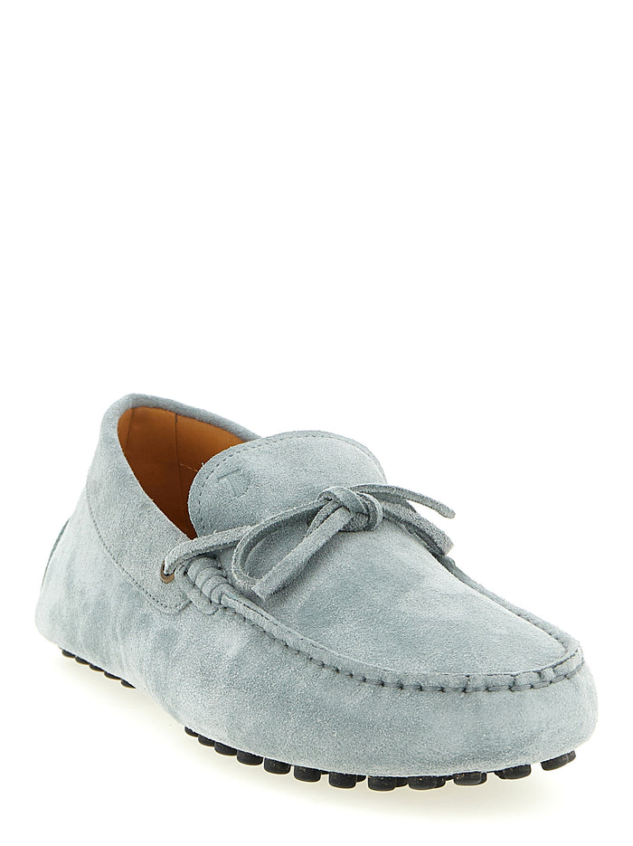 Gommino loafers Gray Calfskin Leather (bos Taurus)