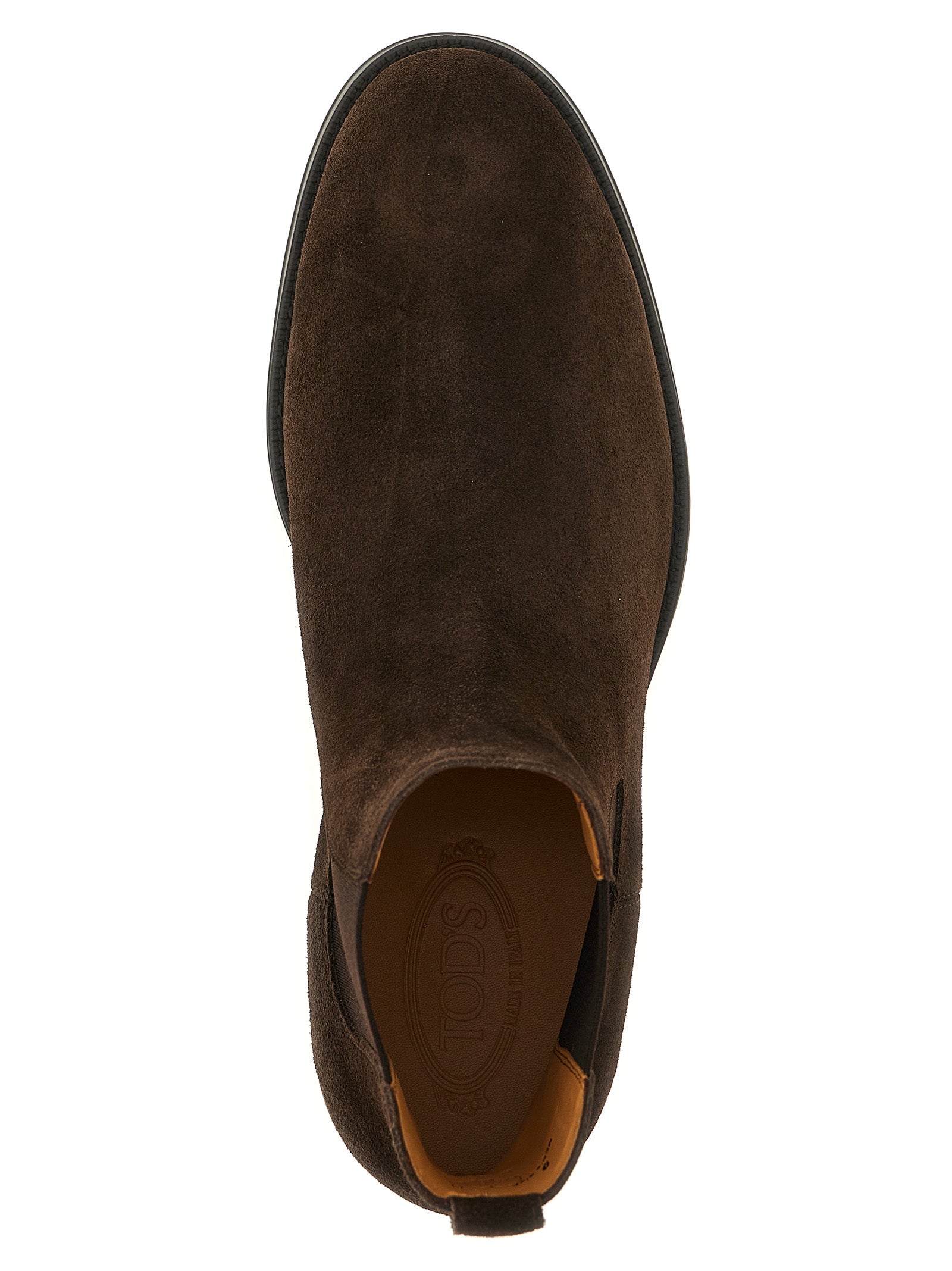 Chelsea Ankle Boots Brown Calf Leather Polyester Boots