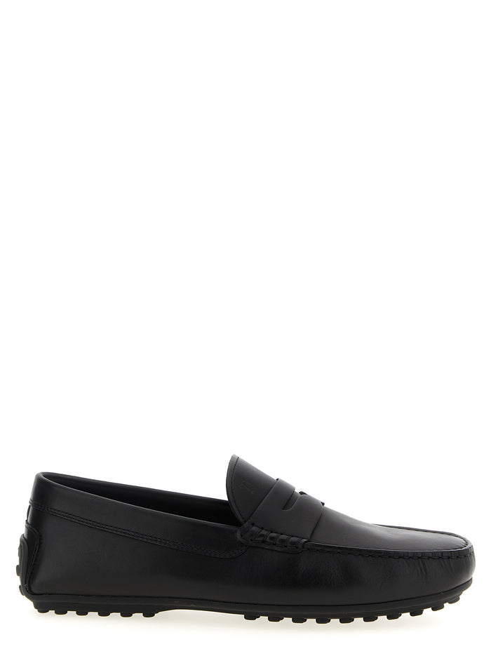 City Gommino loafers Black Calfskin Leather (bos Taurus)
